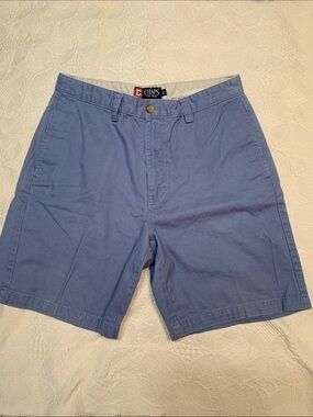 Chaps Men’s Sky Blue Cotton Flat-Front Shorts